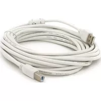 Кабель для принтера Voltronic USB 2.0 AM/BM 5.0m ferrite white Фото