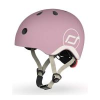 Шолом Scoot&Ride пастельно-бузковий з ліхтариком 45-51см Фото