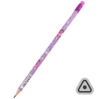 Карандаш графитный Kite My Little Pony трехгранный, с резинкой, НВ Фото