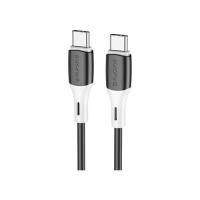 Дата кабель BOROFONE USB-C to USB-C 1.0m 3A 60W silicone black Фото