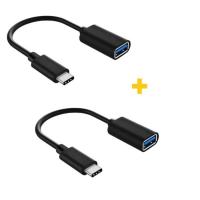 Переходник XoKo OTG USB 2.0 AF to USB-C 0.11m 2PCS black Фото