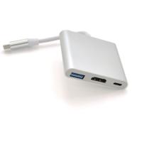 Концентратор Voltronic USB-C 3-in-1 USB 3.0 + USB-C + HDMI 0.1m 4K/2K sil Фото