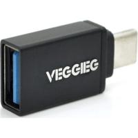 Переходник VEGGIEG USB 3.0 AF to USB-C M OTG black Фото