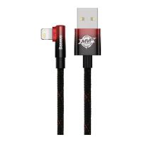 Дата кабель Baseus USB 2.0 AM to Lightning 1.0m 2.4A 90° corner black Фото