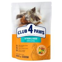 Сухий корм для кішок Club 4 Paws Преміум для стерилізованих з індичкою 900 г Фото