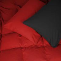 Постельное белье MirSon 002-009 Black/Red Фланель 2x143x210 С Фото