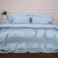 Постельное белье MirSon Tencel №04 Blue 2x160x220 Семейный Евро Фото