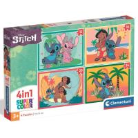 Пазл Clementoni 4 в 1 Stitch, 12,16,20 и 24 элемента Фото