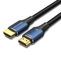 Кабель мультимедийный Vention HDMI M to HDMI M 1.5m 8K60Hz cotton braided blue Фото