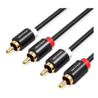 Кабель мультимедийный Vention 2xRCA M to 2xRCA M 1.0m black Фото