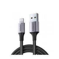Дата кабель Ugreen USB 2.0 AM to Lightning 1.0m 2.4A US199 black Фото