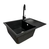 Мийка кухонна Adamant Horizon Medium чорний + змішувач Фото