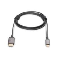Кабель мультимедийный Digitus USB-C to HDMI M 1.8m UHD 4K Фото