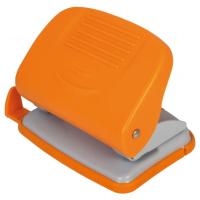 Дырокол Economix пластиковый с линейкой, до 20 листов оранжевый Фото