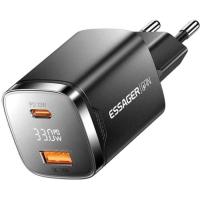 Зарядное устройство Essager 1xUSB-C + 1xUSB 33W GaN black Фото