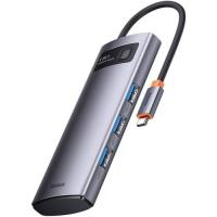 Концентратор Baseus USB-C 4-in-1 4xUSB 3.0 gray Фото