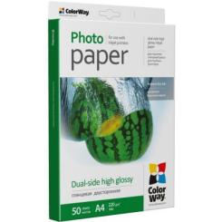 Фотобумага ColorWay A4 220г Glossy 50ст. Фото 1