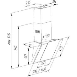 Вытяжка кухонная Pyramida NR-MV 60 M BL Фото 7
