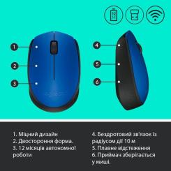Мышка Logitech M171 Blue Фото 6