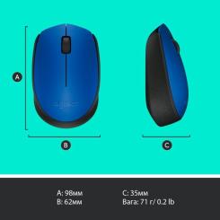 Мышка Logitech M171 Blue Фото 8