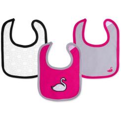 Слюнявчик Luvable Friends 3 шт для девочек, розово-белый Фото