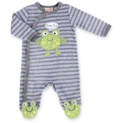 Человечек детский Luvena Fortuna велюровий, зелений Фото