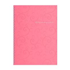 Блокнот Buromax spiral side, А4, 80sheets, Barocco, square, pink Фото