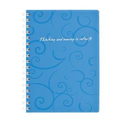 Блокнот Buromax spiral side, А6, 80sheets, Barocco, square, blue Фото