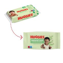 Детские влажные салфетки Huggies Natural Care 56 х 3 шт Фото 2