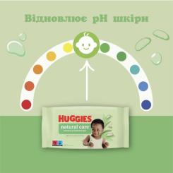 Детские влажные салфетки Huggies Natural Care 56 х 3 шт Фото 3