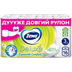 Туалетная бумага Zewa Deluxe Ромашка 3 шари 16 рулонів Фото