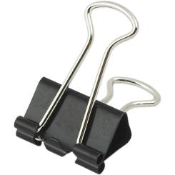 Биндер металлический Buromax 19мм, 12шт, black Фото