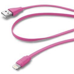 Дата кабель Cellularline USB 2.0 AM to Lightning 1.0m pink Фото 1