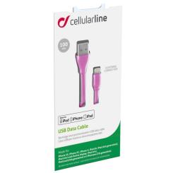 Дата кабель Cellularline USB 2.0 AM to Lightning 1.0m pink Фото 2