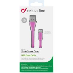 Дата кабель Cellularline USB 2.0 AM to Lightning 1.0m pink Фото 3