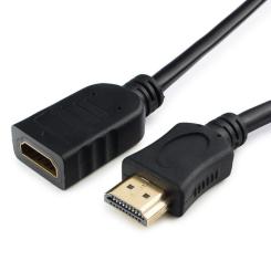 Кабель мультимедийный Cablexpert HDMI M to HDMI F 0.5m Фото 1