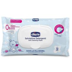 Детские влажные салфетки Chicco мягкие очищающие 72 шт. Фото