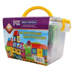 Конструктор Магнікон 84 детали Plastic box Фото 1