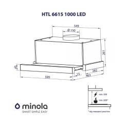 Вытяжка кухонная Minola HTL 6615 BL 1000 LED Фото 11