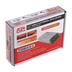 Карман внешний AgeStar 2.5", USB3.0, прозрачный Фото 1
