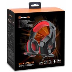 Наушники REAL-EL GDX-7575 Black/Red Фото 11