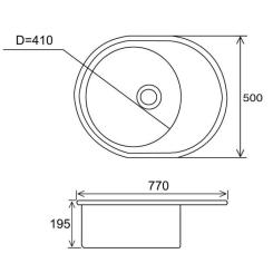 Мойка кухонная Ventolux MONICA (BLUE SAND) Фото 8