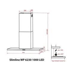 Вытяжка кухонная Weilor Slimline WP 6230 WH 1000 LED Фото 9