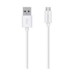Зарядное устройство Florence 1USB 1A + microUSB cable white Фото 2