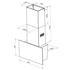 Вытяжка кухонная Pyramida V2-60 WH Фото 7