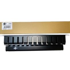 Кабельный организатор Atcom 19" 1U гребінчатий, цільнометалевий Фото 1