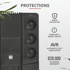 Источник бесперебойного питания Trust Maxxon 800VA UPS Фото 6