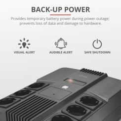 Источник бесперебойного питания Trust Maxxon 800VA UPS Фото 8