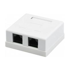 Компьютерная розетка Ritar RJ45x2 UTP, 8P8C, cat.5e Фото