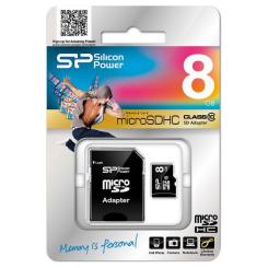 Карта памяти Silicon Power 8GB microSD class 10 Фото 1